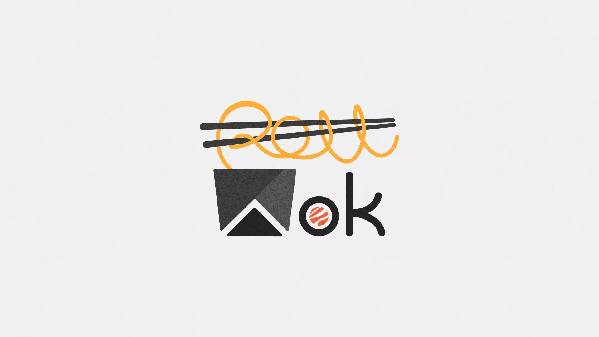 Разработка логотипа суши-бара «Roll Wok Club» в Таштаголе